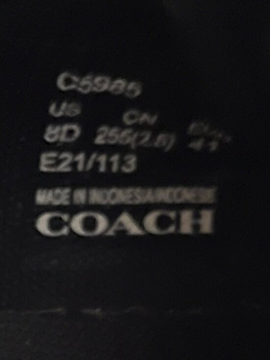 COACH MEN\'S CLIP LOW TOP OAT & BLACK QUARTZ SUEDE SNEAKERS SIZE 8D